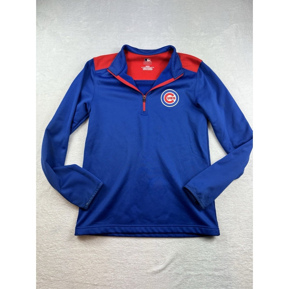 MLB Chicago Cubs Genuine long sleeve 1/4 zip lined pullover Mens S Women